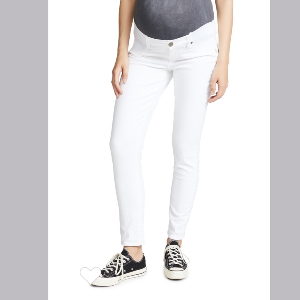 Paige white denim maternity jeans